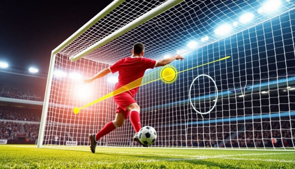 Удары по воротам: что означают точность и дальность ударов - иллюстрация